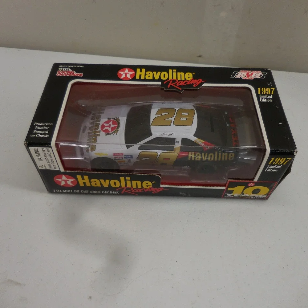 Racing Champions 1997 Ernie Irvan 28 Havoline 1/24 Scale Die Cast Stock Car Bank
